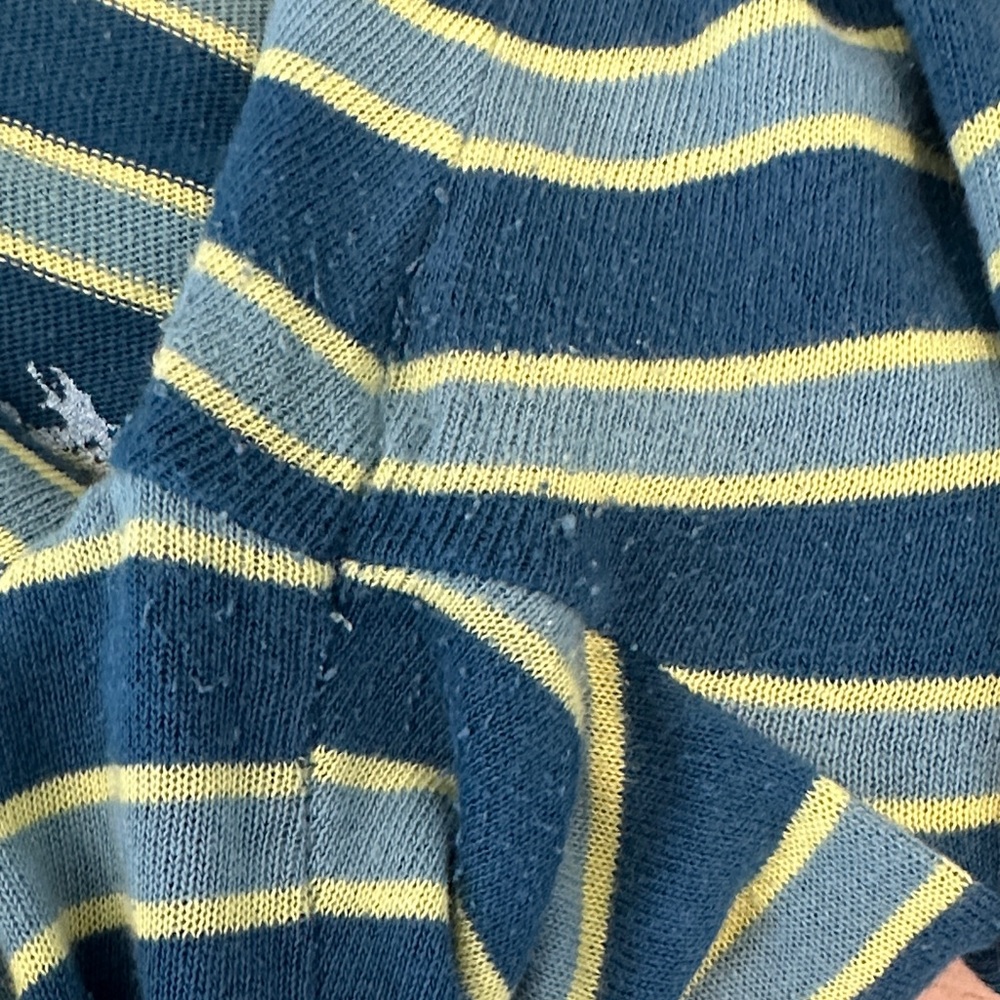Free People Striped Green and Yellow Women's Sweater Dress - Picture 7 of 9